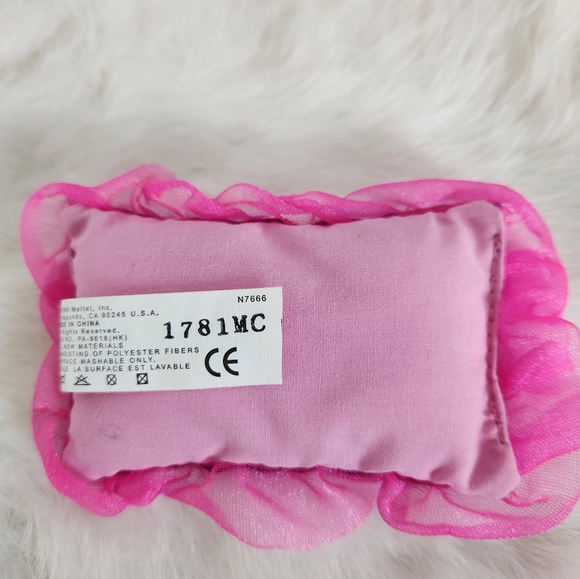 Mattel Barbie Dream House Pink Floral Ruffle Pillow - Bedroom Replacement - Picture 3 of 4